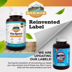 Vita-Sprout Whole-Food Multivitamin & Phytonutrient Blend - 120 Capsules