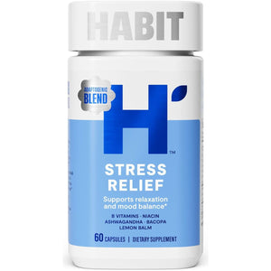 Habit Stress Relief Supplement - New Look, Supports Relaxation & Mood Balance (60 Capsules)