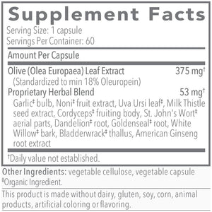 Olivirex High Potency Olive Leaf Combination by Biocidin - Immune Support Supplement (60Ct)