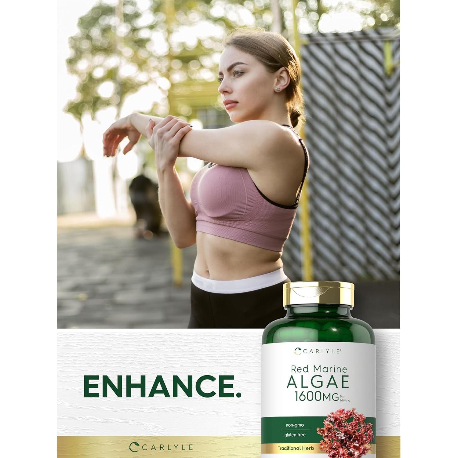 Carlyle Red Marine Algae 1600Mg | 200 Capsules | Vegetarian Supplement