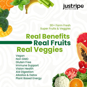 Fruits and Veggies Supplement - 90 Fruit and 90 Vegetable Capsules - 100% Whole Natural Superfood - Supports Energy Levels 
