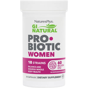 Naturesplus GI Natural Probiotic Women - Digestive & Immune Support, Urinary Tract Health -  30 Servings