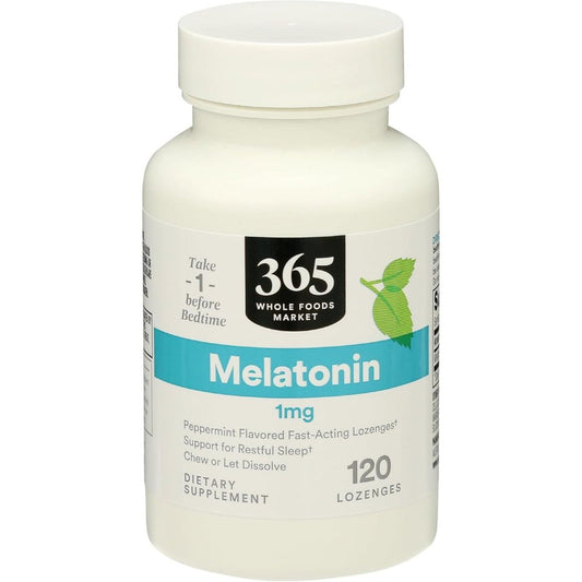 365 by Whole Foods Market, Melatonin 1Mg Peppermint, 120 Lozenges - Suppviv