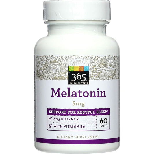365 by Whole Foods Market - Melatonin 5Mg 60 Count - Suppviv