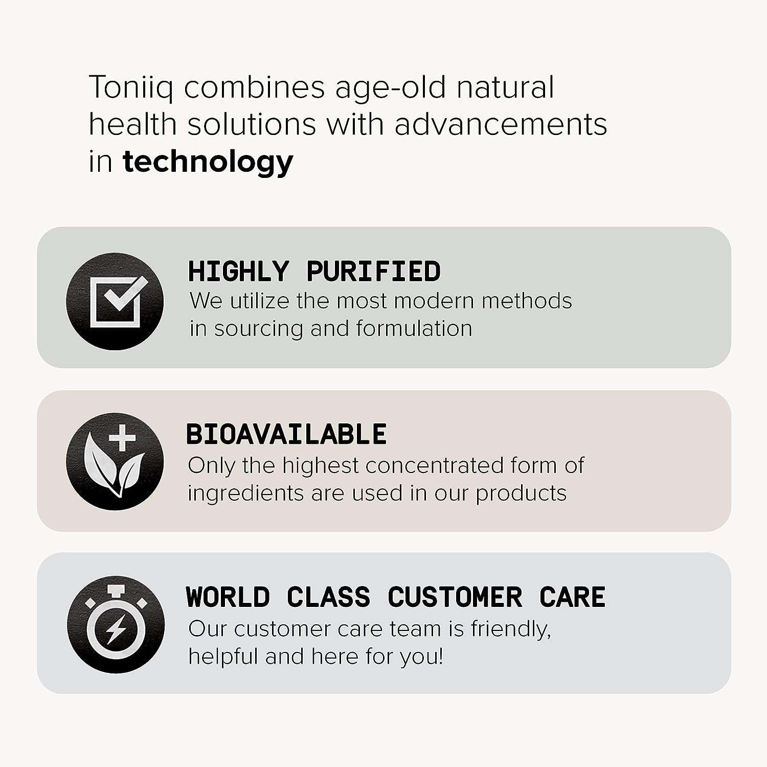 Toniiq Ultra High Strength Glutathione Capsules - 1000Mg Concentrated Formula - 120 Capsules