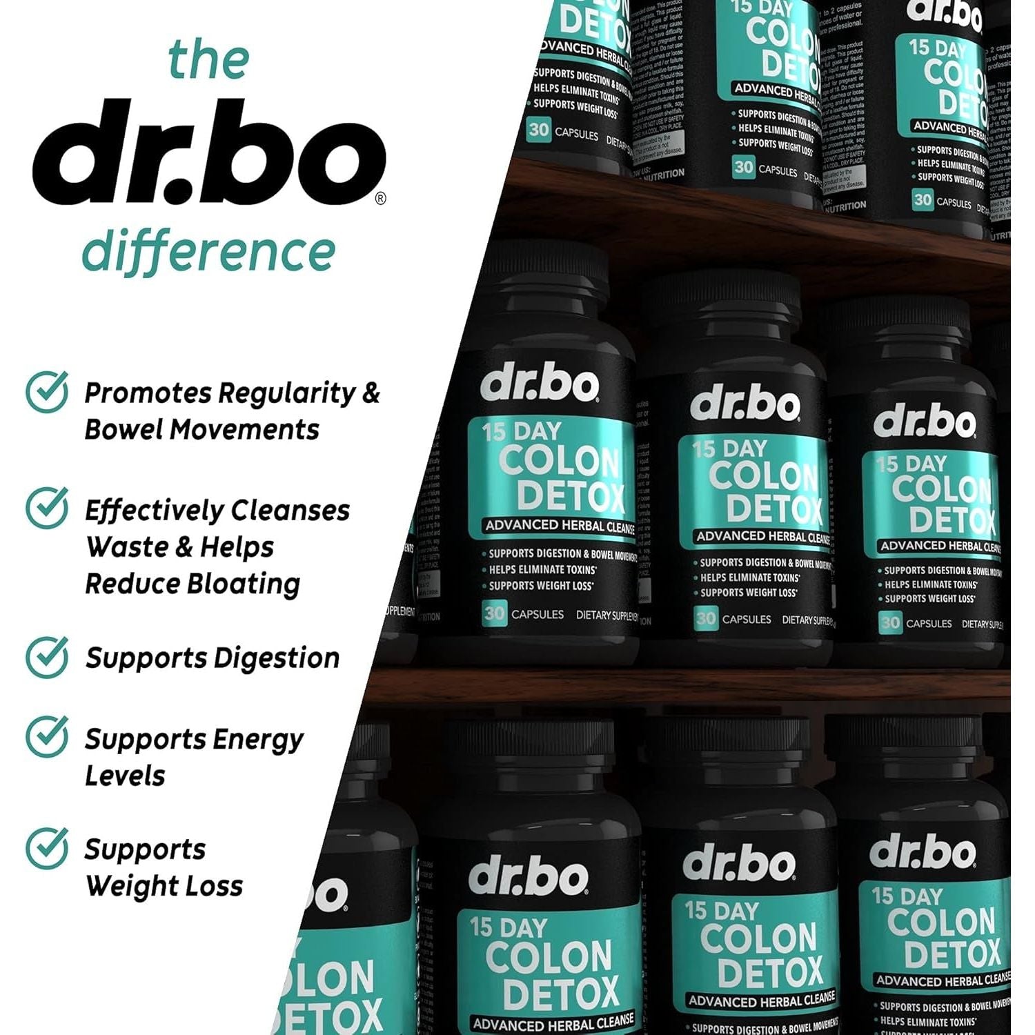 Colon Cleanser Detox for Weight Flush - 15 Day Intestinal Cleanse Pills & Probiotic