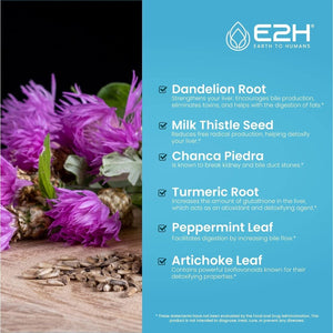 Milk Thistle Extract for Liver Cleanse Detox & Repair - 2 Fl Oz by E2H