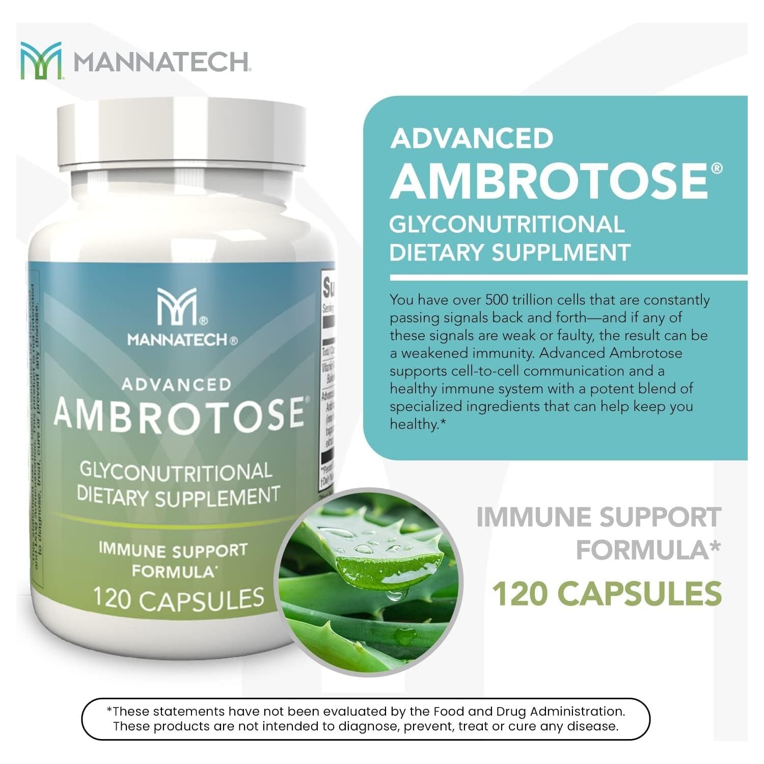 Mannatech Advanced Ambrotose 120 Capsules