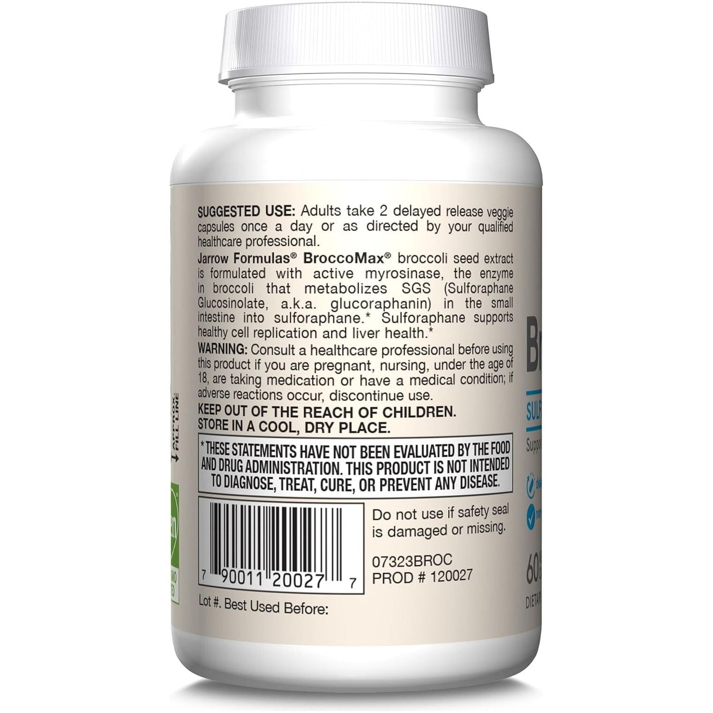 Jarrow Formulas Broccomax Sulforaphane Glucosinolate 35 MG, Supports Liver Health, 60 Capsules