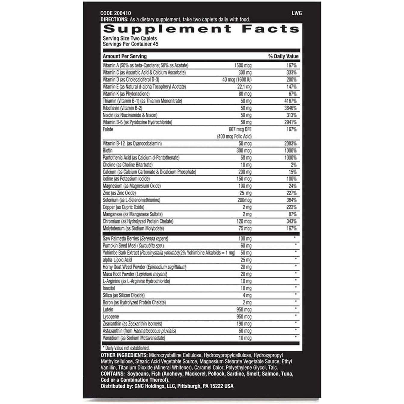 GNC Mega Men Prostate and Virility | Supports Optimal Sexual Health and Prostate Health | 90 Caplets