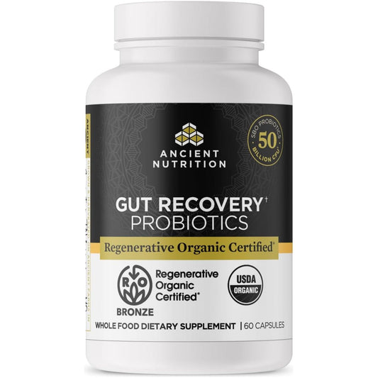 Ancient Nutrition Regenerative Organic Certified Probiotics, for Healthy Digestion and Immune System Function Support, 50 Billion Cfus* 60 Count