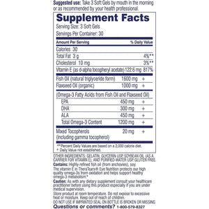 Theratears Omega 3 Supplement, 1200Mg, 90 Ct (Pack of 1)