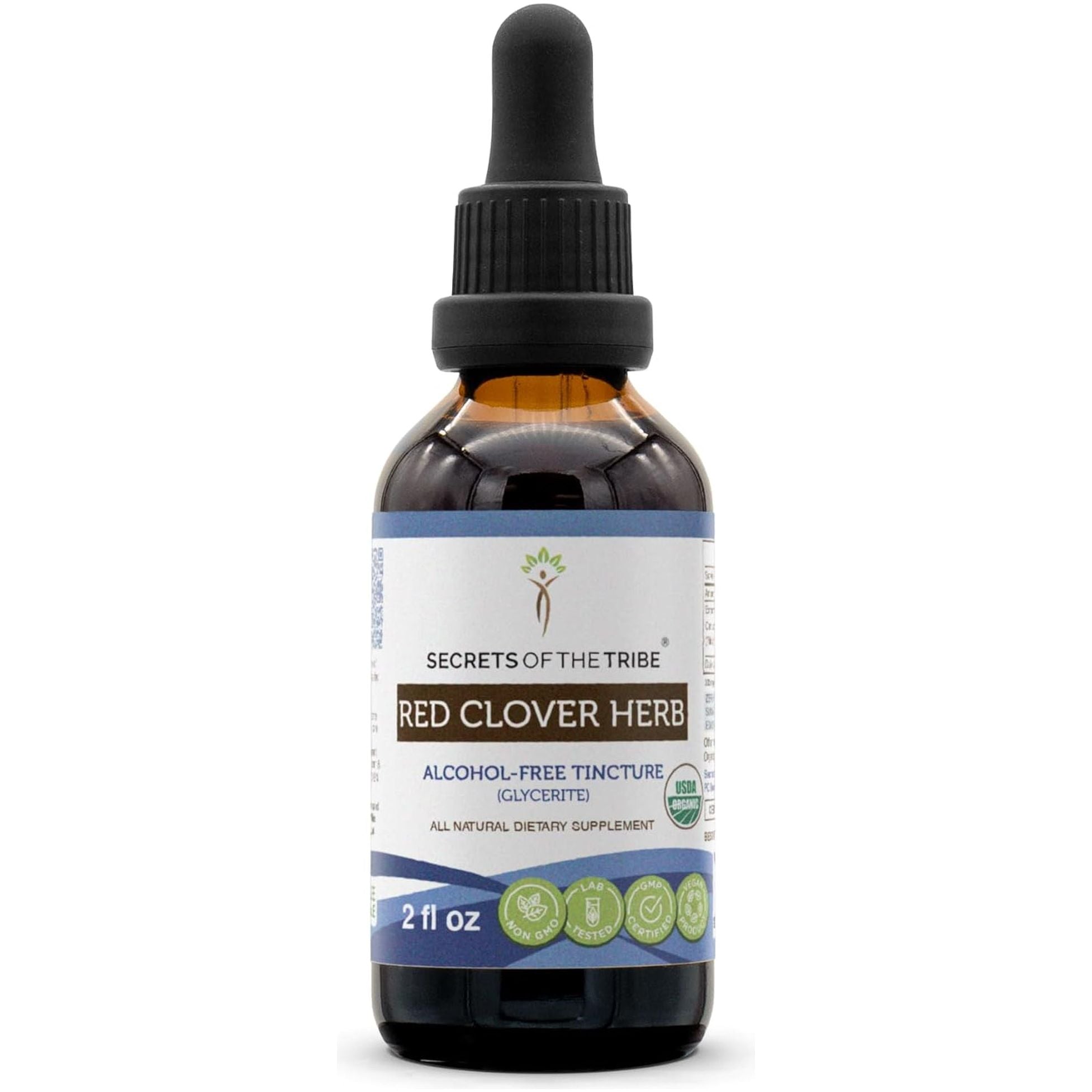 Red Clover Herb USDA Organic Tincture | Made from 100% Certified Organic Red Clover Herb 2 Oz