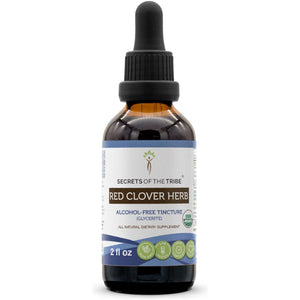 Red Clover Herb USDA Organic Tincture | Made from 100% Certified Organic Red Clover Herb 2 Oz