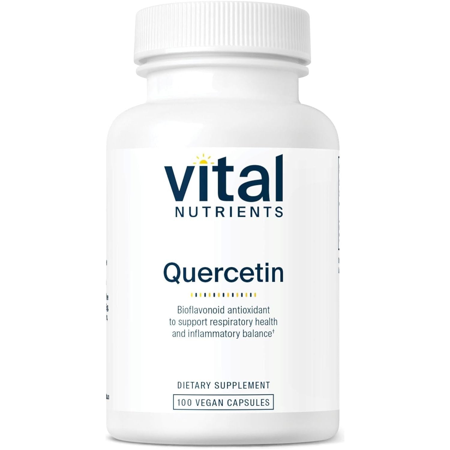 Vital Nutrients Quercetin with Bioflavonoids for Sinus, Respiratory, Heart, & Immune Function Support 500Mg | 100 Capsules