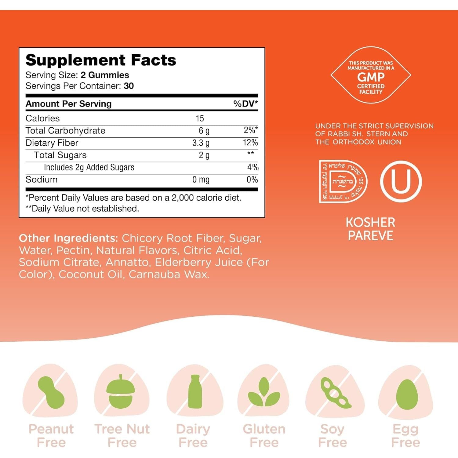 Zahler - Fiber Gummies for Adults & Kids - Digestion Support, Healthy Regularity & Overall Health (60 Count)