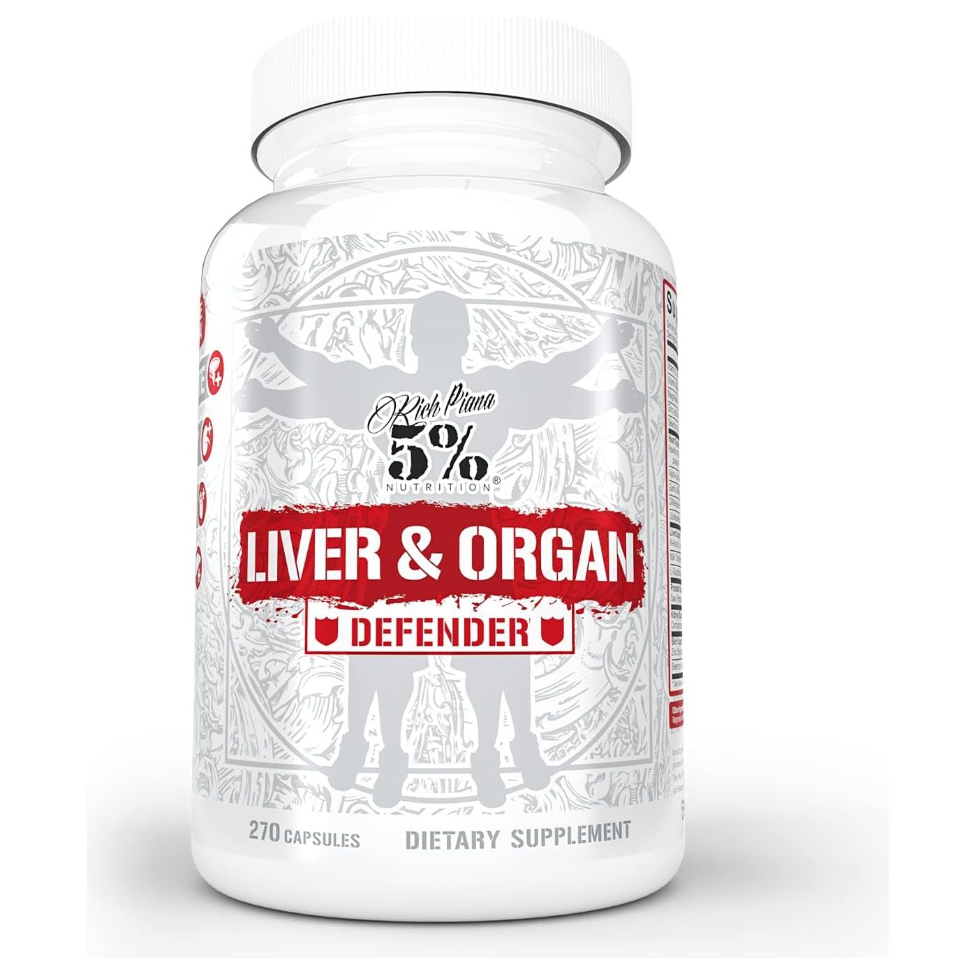 5% Nutrition Rich Piana Liver & Organ Defender Cycle Support plus NAC (90 Servings)