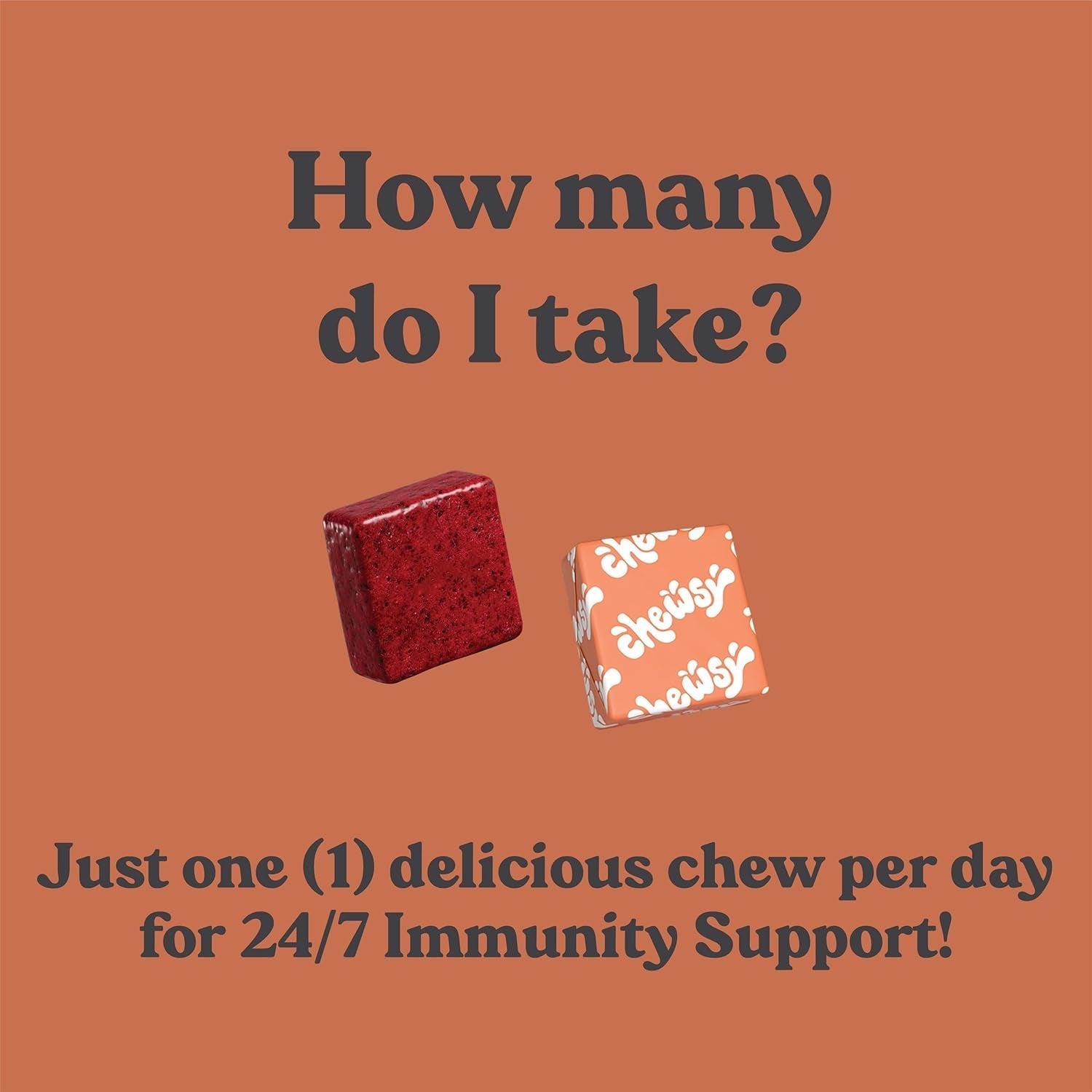 Chewsy 6-In-1 Immune Support Supplement Fruity Chews - 30-Day Supply