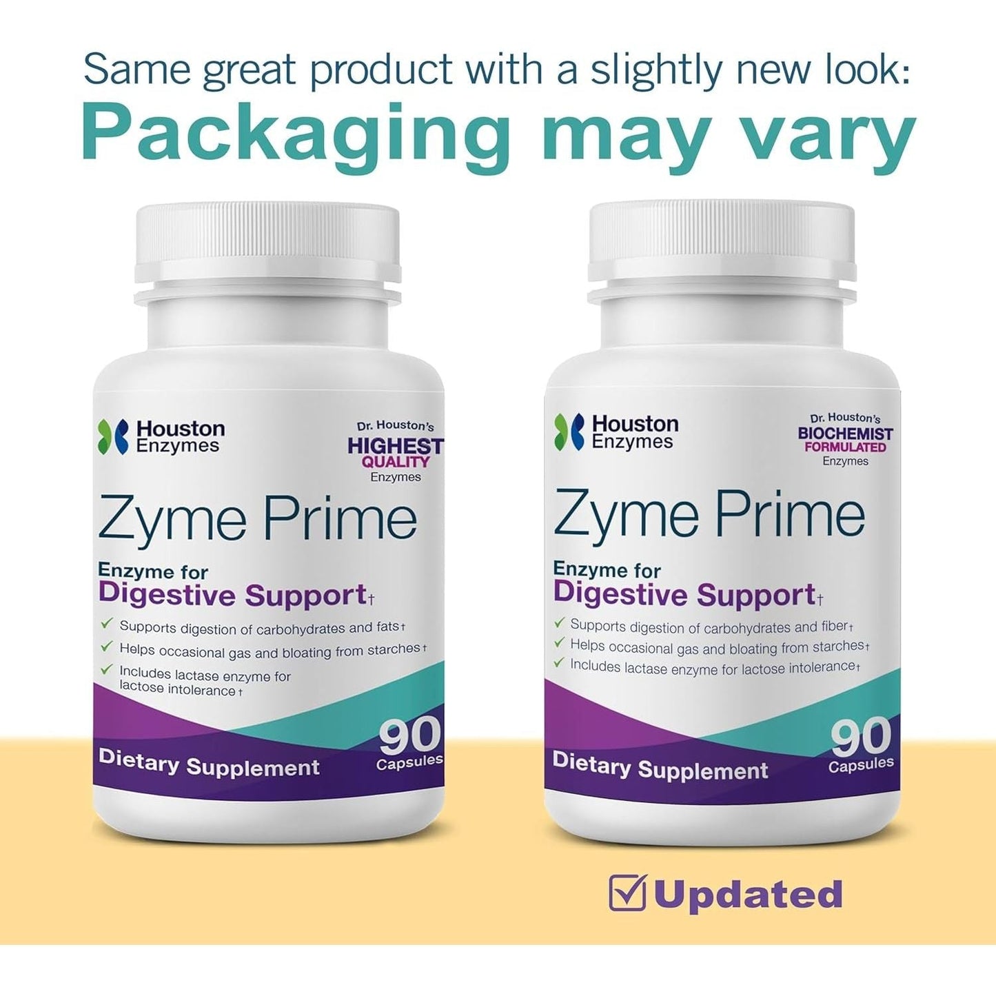 – Zyme Prime – Professionally Formulated to Support Digestion of Carbohydrates & Fats – Helps Relieve Gas & Bloating - 90 Capsules
