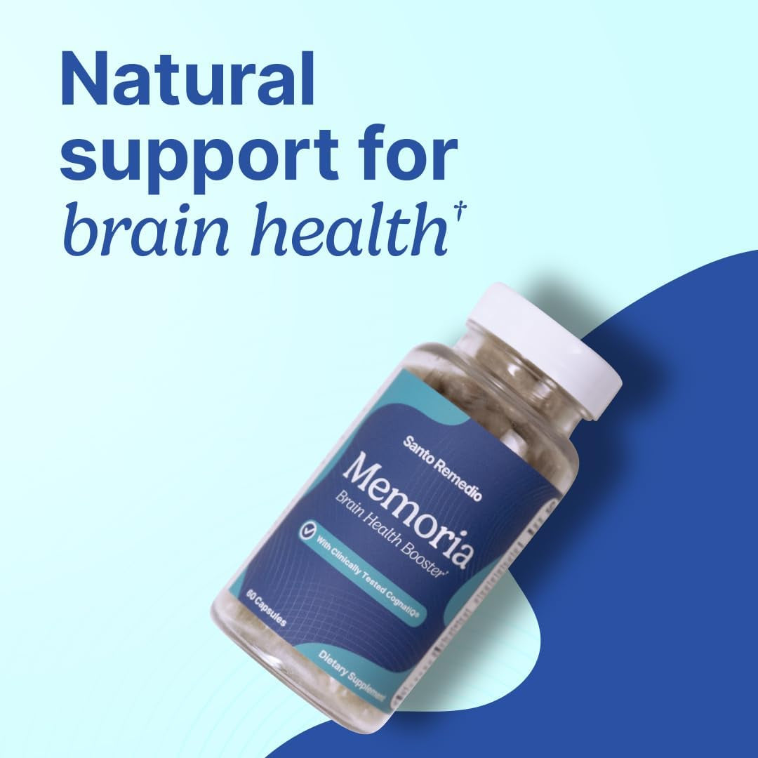 Santo Remedio Memoria, Brain Health Booster, Helps Strengthen Neural Connections, 30 Servings