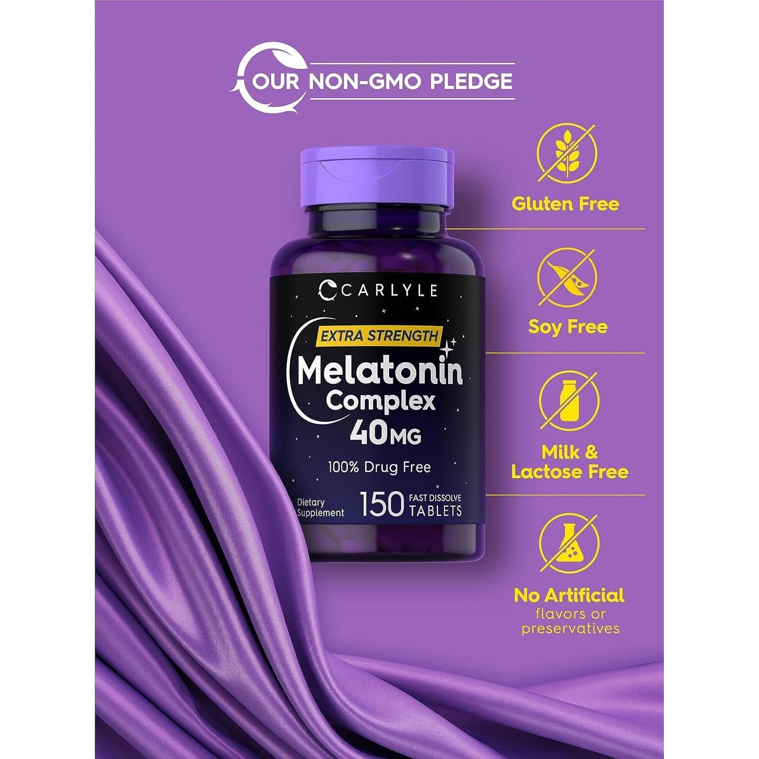 Carlyle Melatonin 40Mg Complex - 150 Fast Dissolve Tablets