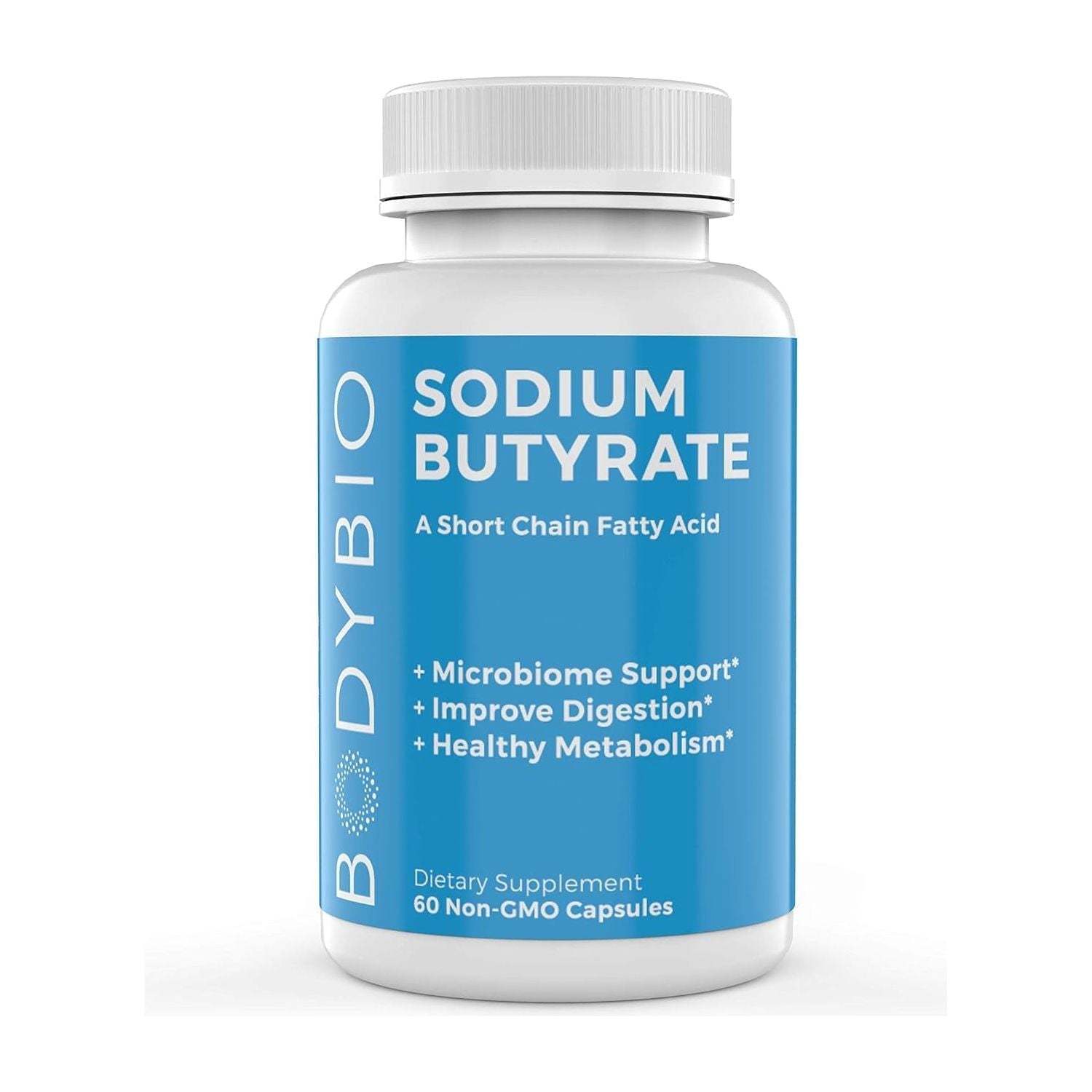 Bodybio Gut Health Supplement 60 Caps - Supports Healthy Digestion | Leaky Gut Repair | No Additives