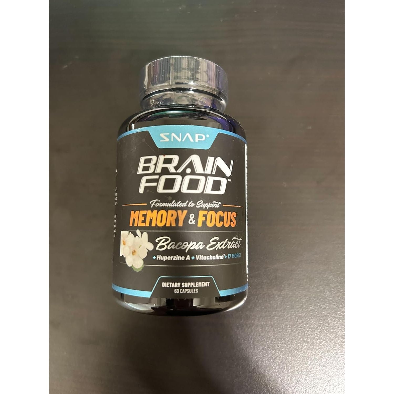 Snap Supplements Brain Booster Nootropics Supplement for Memory, Focus & Clarity, 60 Capsules