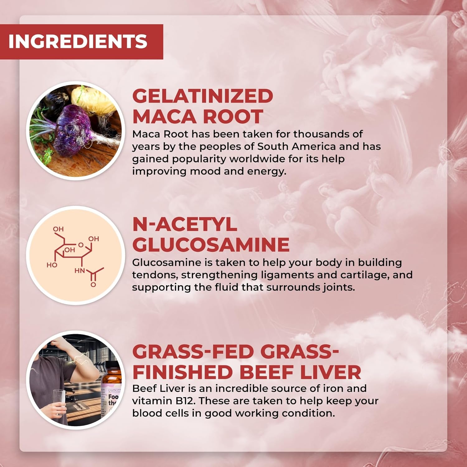 Santa Cruz Paleo Food of the Gods Grass Fed Beef Organ Supplement 30 Servings