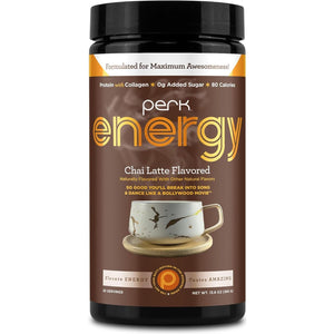 Perk Energy Original Chai Latte Flavored Drink Powder (20 Servings) 