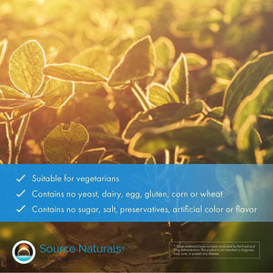 Source Naturals Mega Strength Beta Sitosterol, Plant Sourced, 375Mg - 240 Tablets