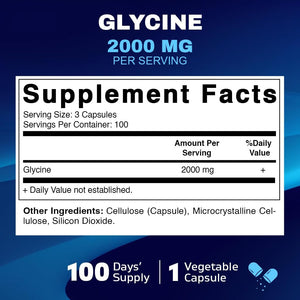 Vitamatic Glycine Supplement, 2000Mg per Serving, 300 Count