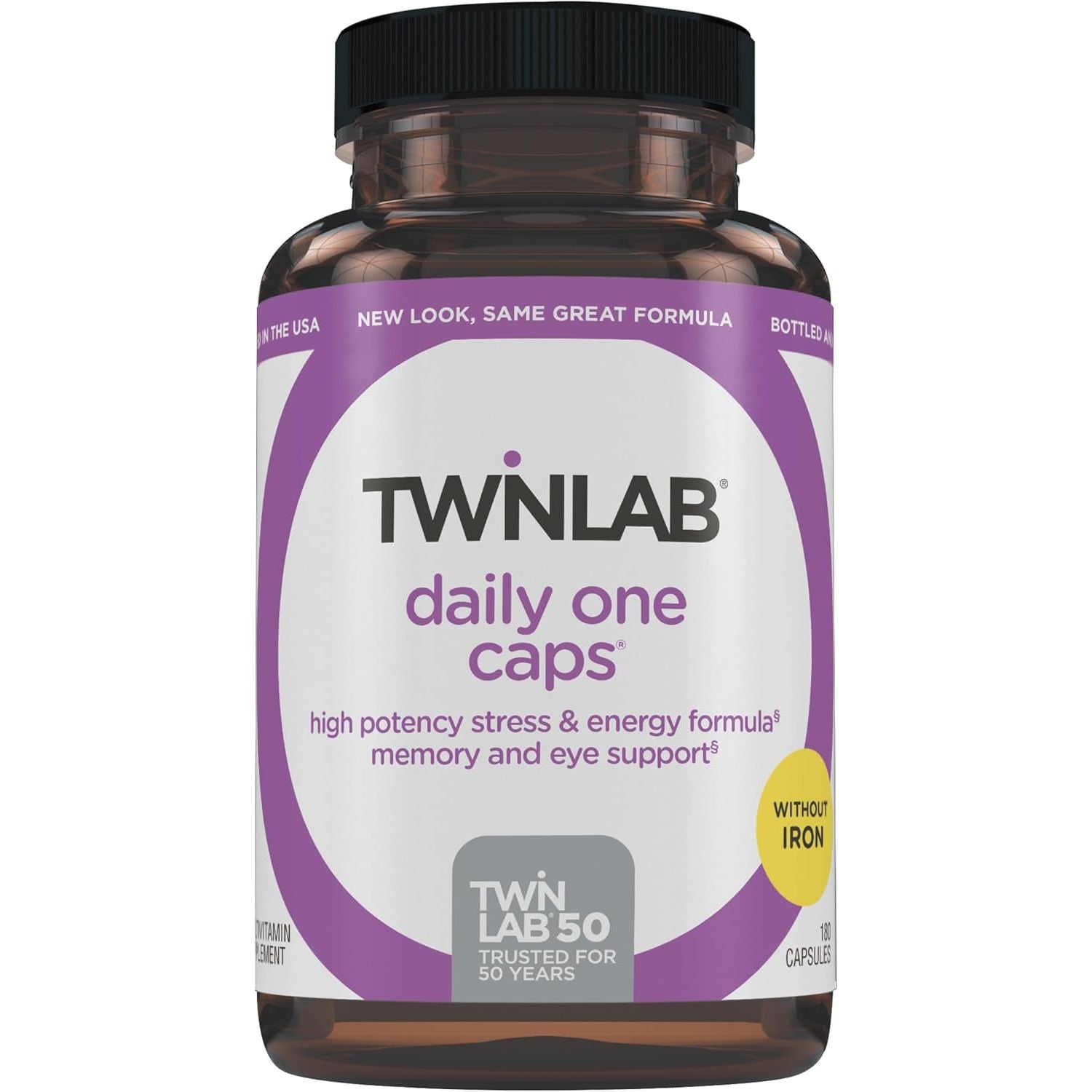 Twinlab Daily One Caps without Iron - Nutritional Supplement with Zinc, B Vitamins, Magnesium, and More - 180 Capsules