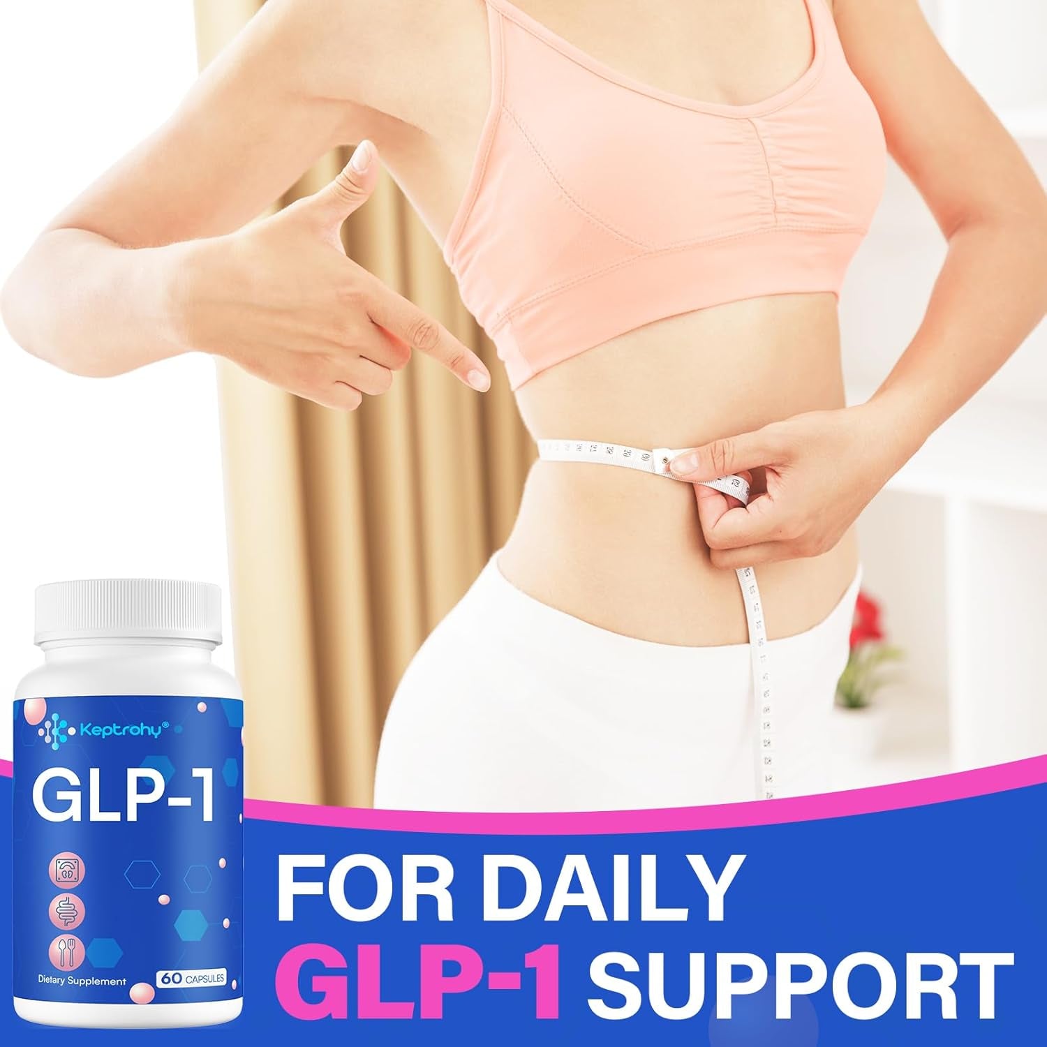  GLP1 Support for Immune, Energy, Digestion, Gut & Overall Health - 60 Capsules