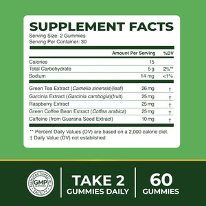 Nobi Nutrition Green Tea Fat Burner Gummies for Weight Loss