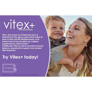 VH Nutrition VITEX+ | Vitex Chasteberry Supplement for Women - Hormonal Balance* and Fertility Support* 650Mg - 60 Capsules