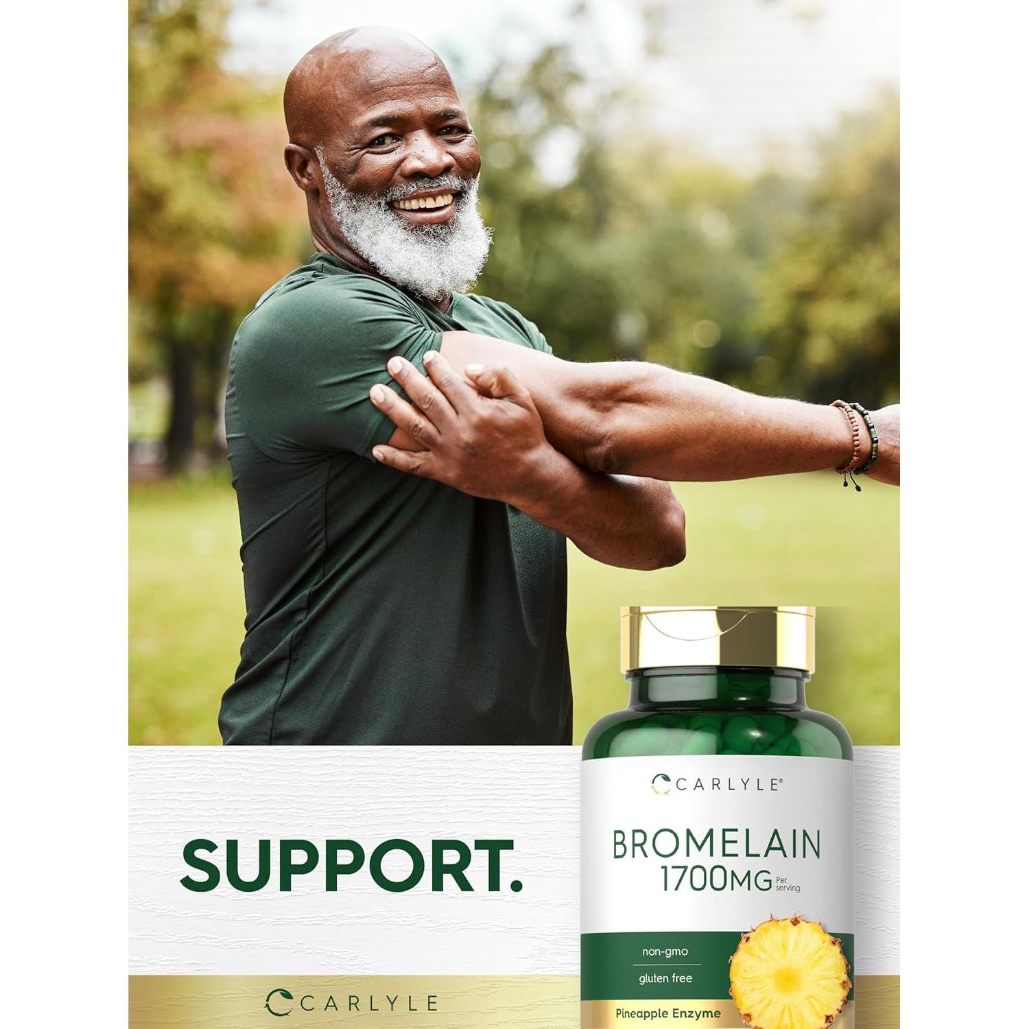 Carlyle Bromelain 1700 Mg | 90 Capsules | Pineapple Enzyme Supplement 