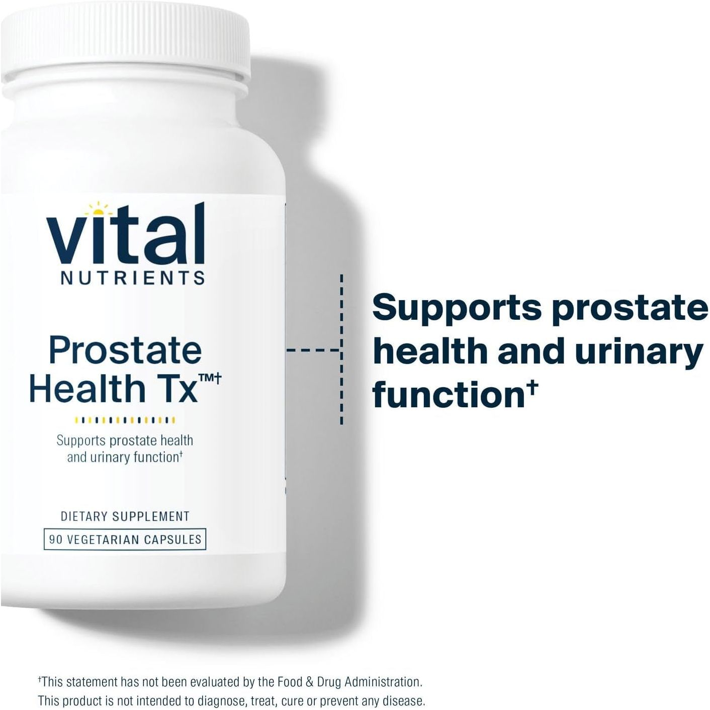Vital Nutrients - Prostate Health Tx - Evidence-Based Prostate Support - 90 Vegetarian Capsules per Bottle
