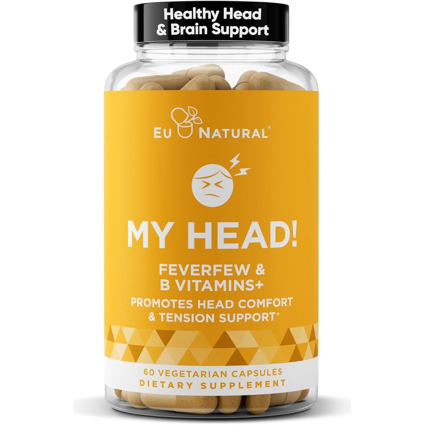 My Head! Headache Vitamins – Sensitivity, Tension, Comfort, Healthy Head Function for a Clear Mind - 60 Soft Capsules