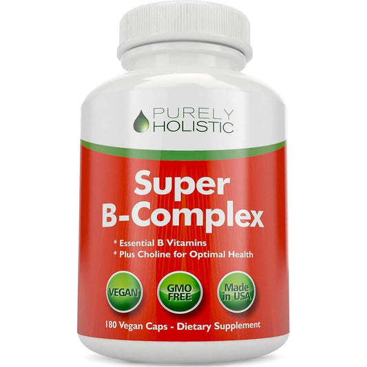 Vitamin B Complex - 8 Super B Complex Vitamins 180 Capsules - Made in the USA