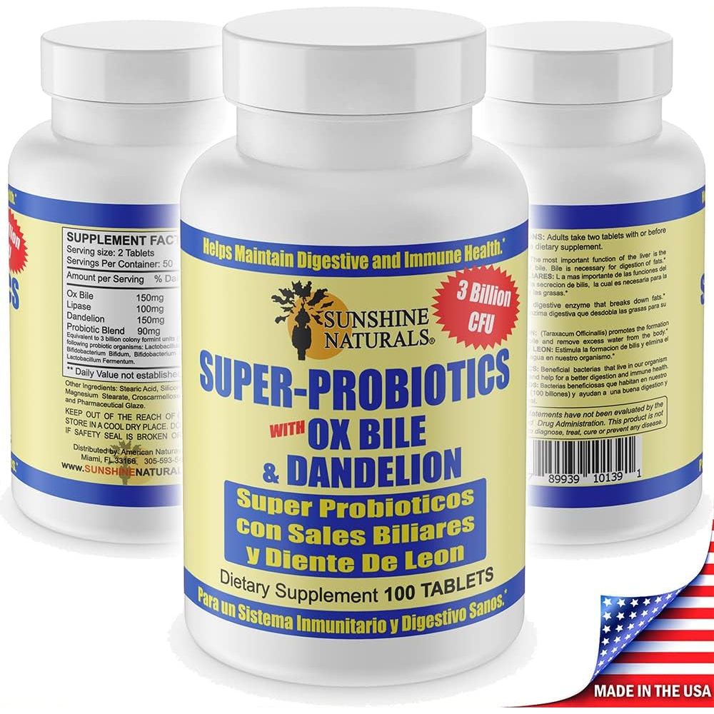 Super Probiotics Supplement. Improves Digestion, Gut Health, Immune System and Healthy Bowel Function 100 Capsules.