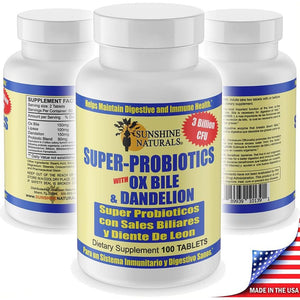 Super Probiotics Supplement. Improves Digestion, Gut Health, Immune System and Healthy Bowel Function 100 Capsules.