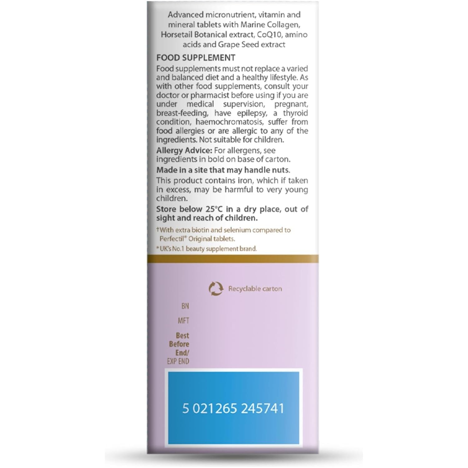 Perfectil Vitabiotics Multivitamin | Hair Growth and Thickening Formula