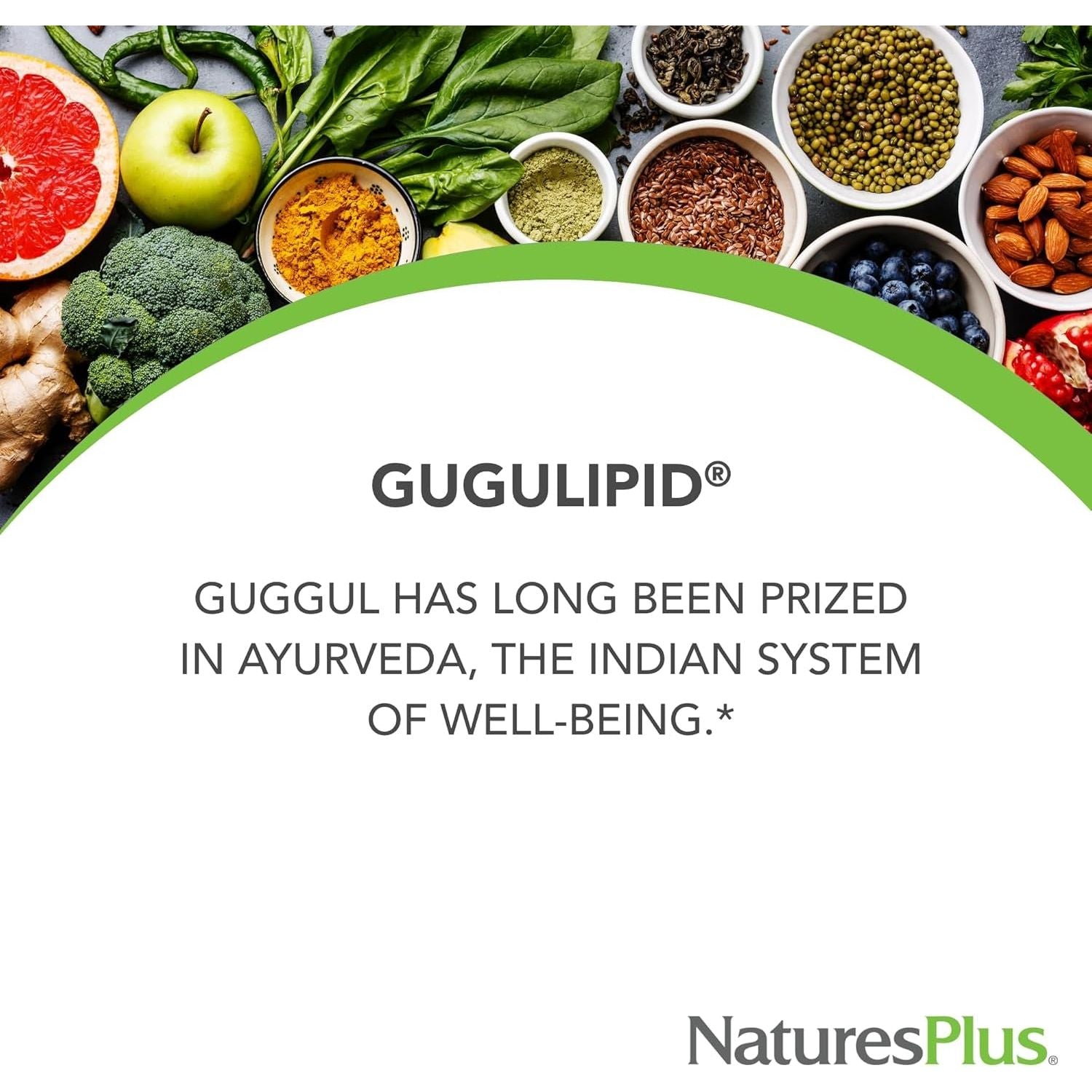 Natures plus Herbal Actives Gugulipid, Extended Release- 1000 Mg, 2.5% Guggulsterones - 30 Servings