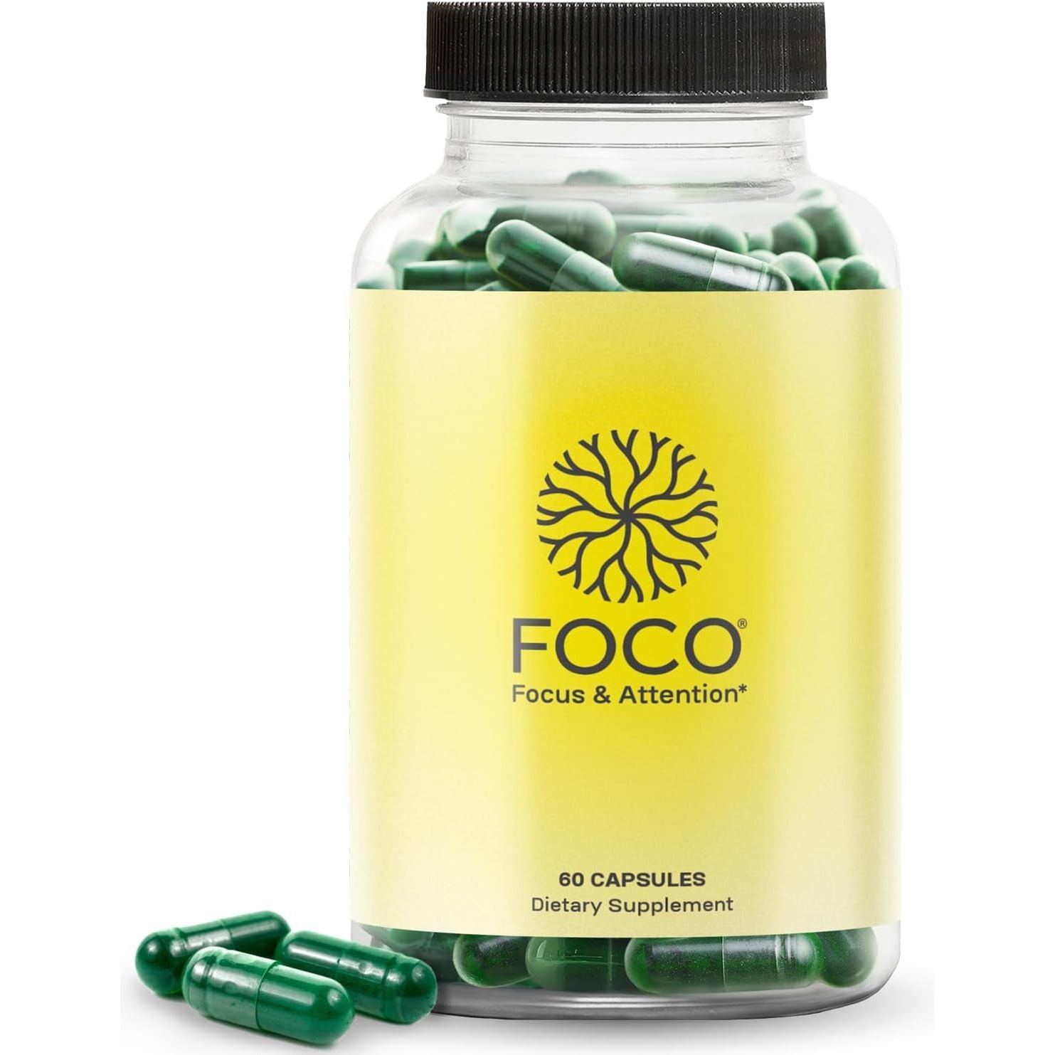 Think FOCO Capsules (13+) Focus Supplement for Teens & Adults - Natural Focus in 30 Minutes