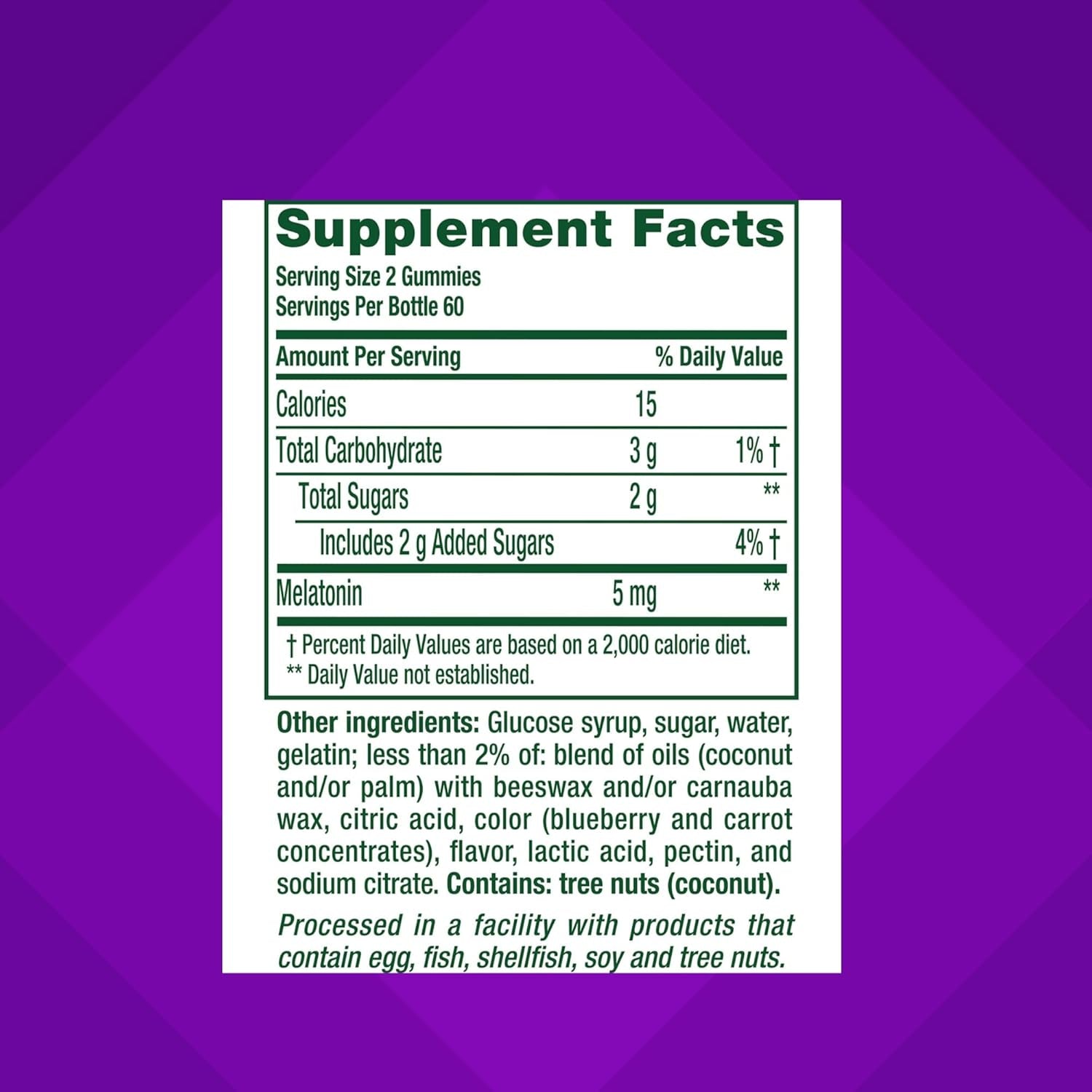 Vitafusion Extra Strength Melatonin Gummy Vitamins, 5Mg, 120 Ct Gummies