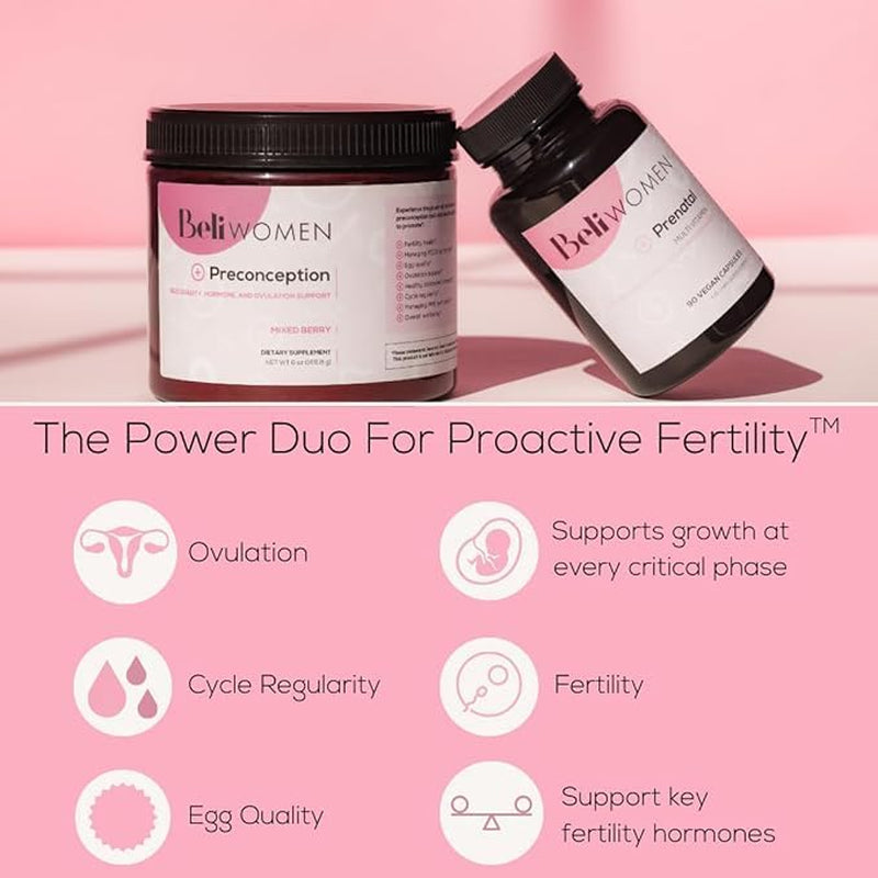 Beli Preconception Supplement for Fertility, Egg Quality, PCOS, Hormones, and Ovulation