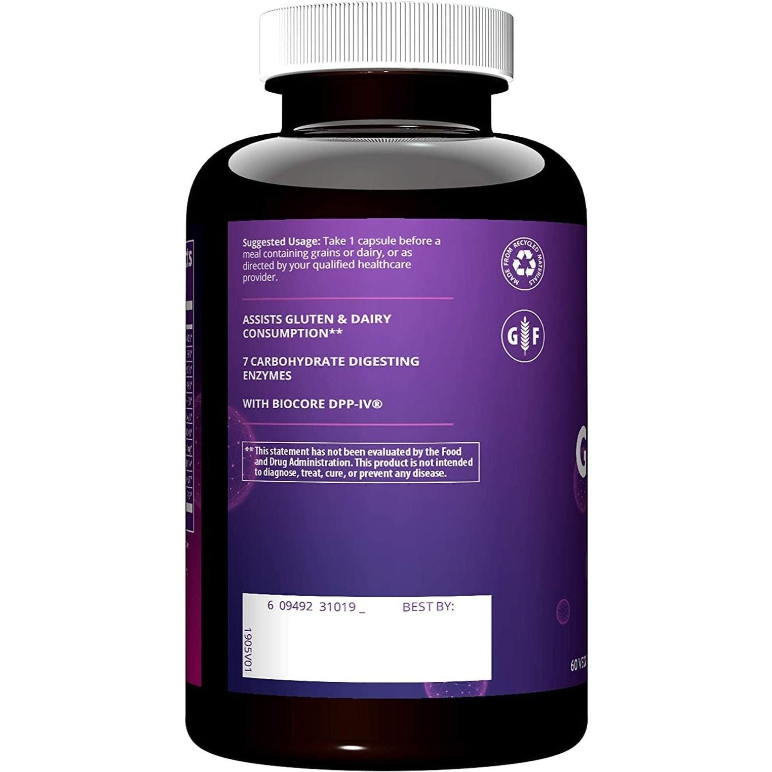 MRM Nutrition Gluten-Aid™ | Digestive Enzymes | Gluten + Dairy Digestion | BIOCORE DPP-IV® | Gluten-Free | 60 Servings