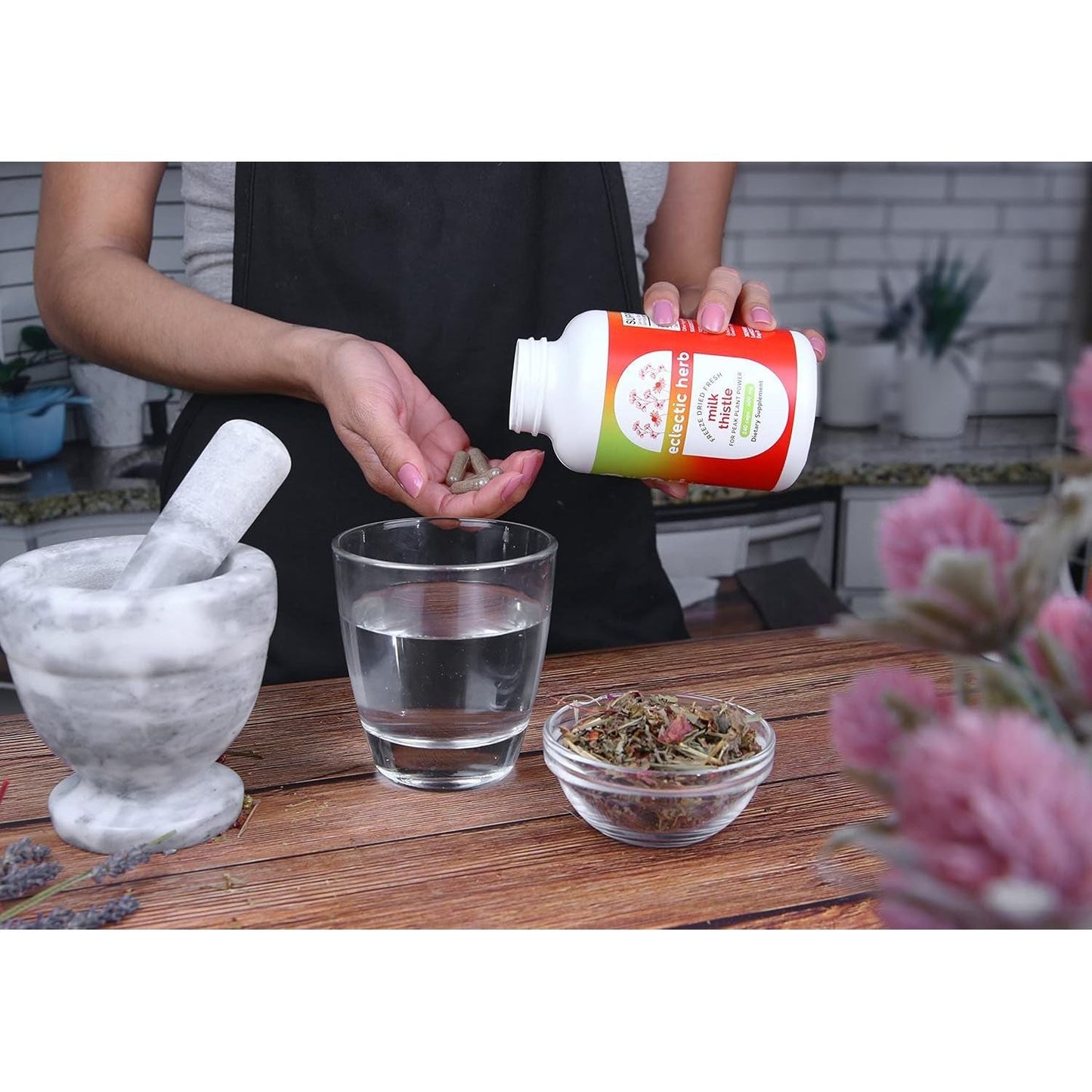 Eclectic Institute Raw Freeze-Dried Non-Gmo Milk Thistle | with Silymarin for Liver Support - Detox, Cleanse & Maintain | 240 CT