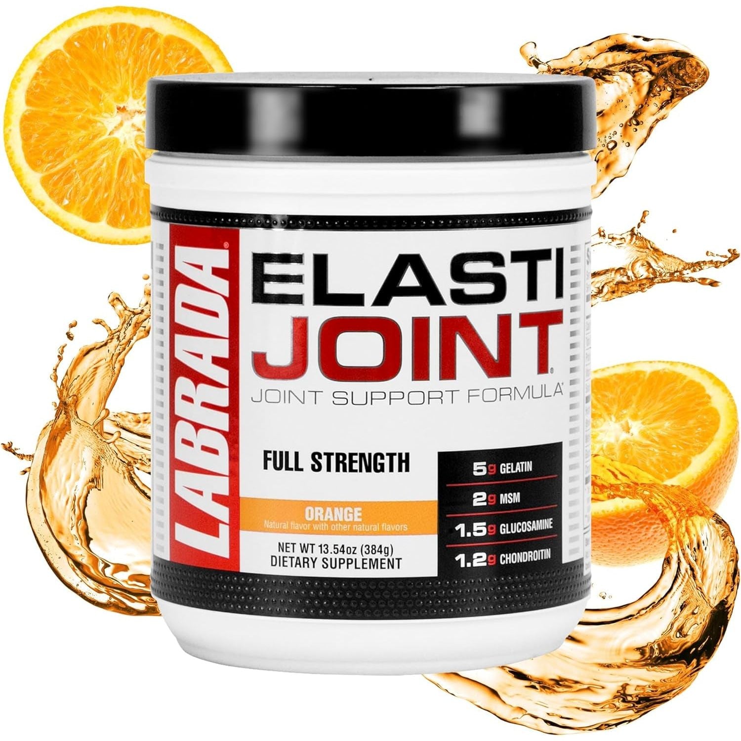 Labrada Nutrition Elastijoint, Orange Flavor,Glucosamine Joint Support Supplement Powder 