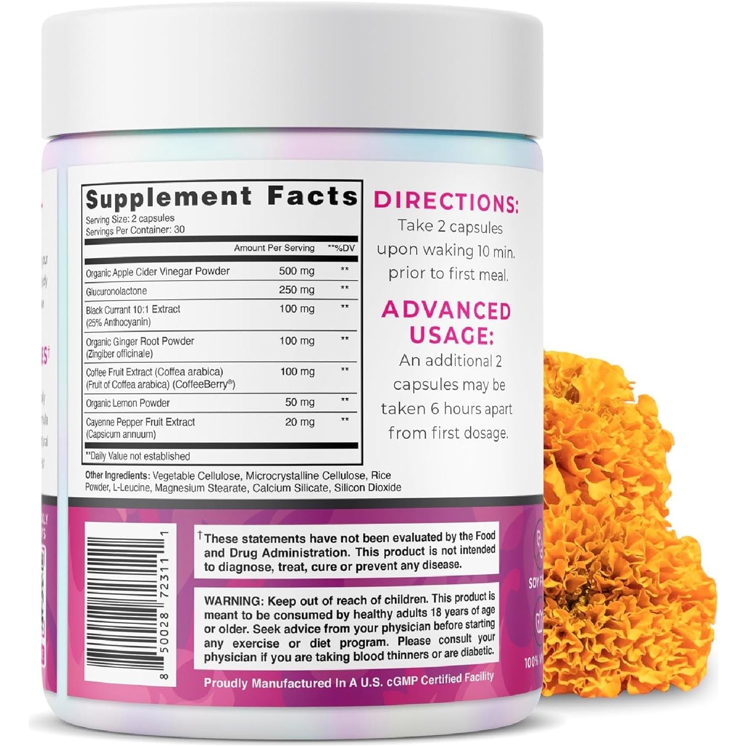One Sol Fat Burner for Women, Natural Metabolism Booster, Burn More Calories, Boost Energy & Mood